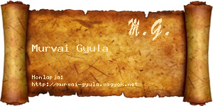 Murvai Gyula névjegykártya